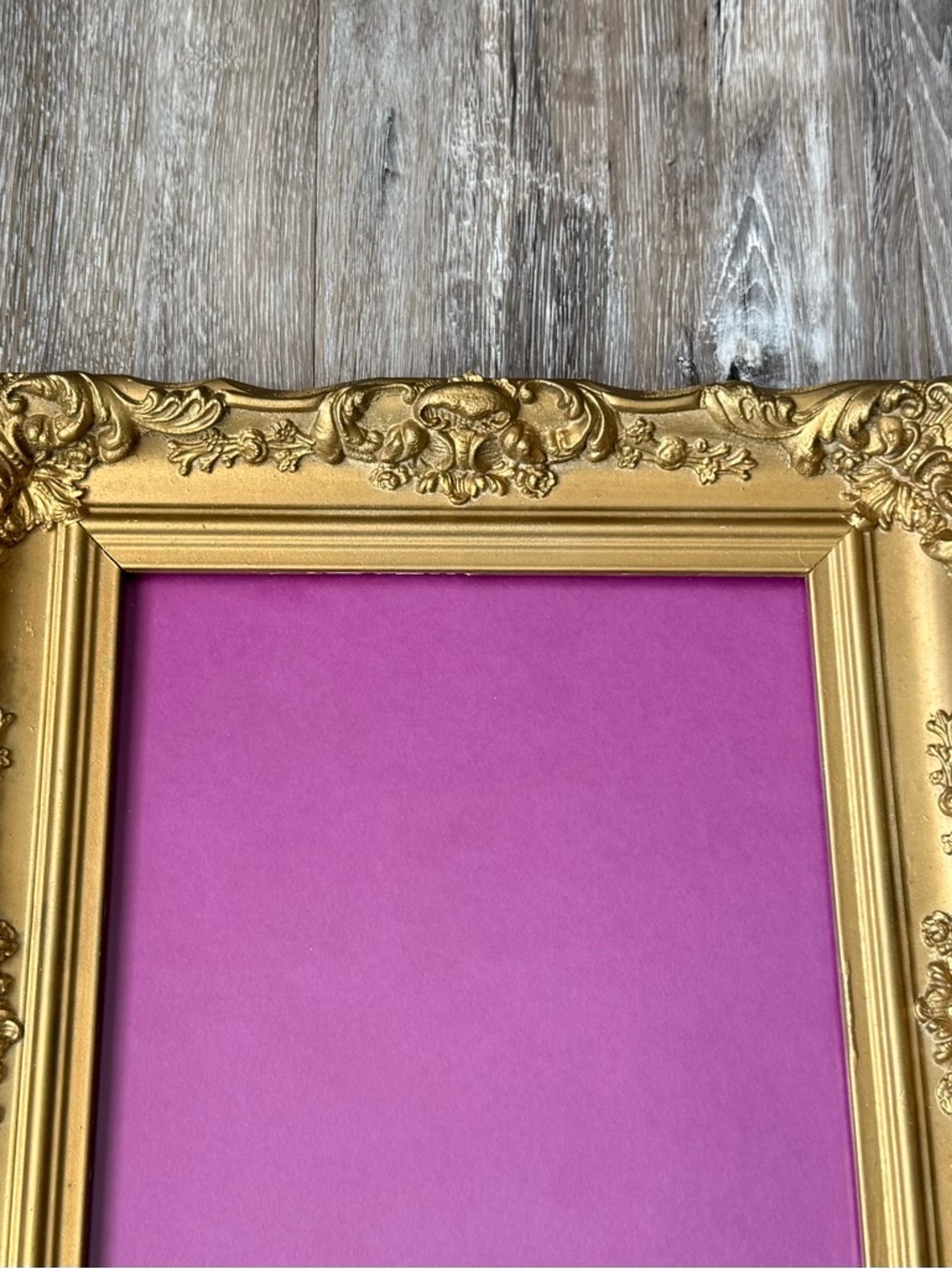🧸 Antique | 1958 • Gorgeous Gold Ornate Picture Frame • 8”x10” - Picture 3 of 8